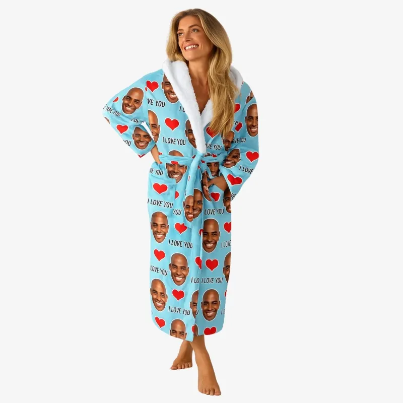 I Love You Personalised Dressing Gown sold by Super Socks