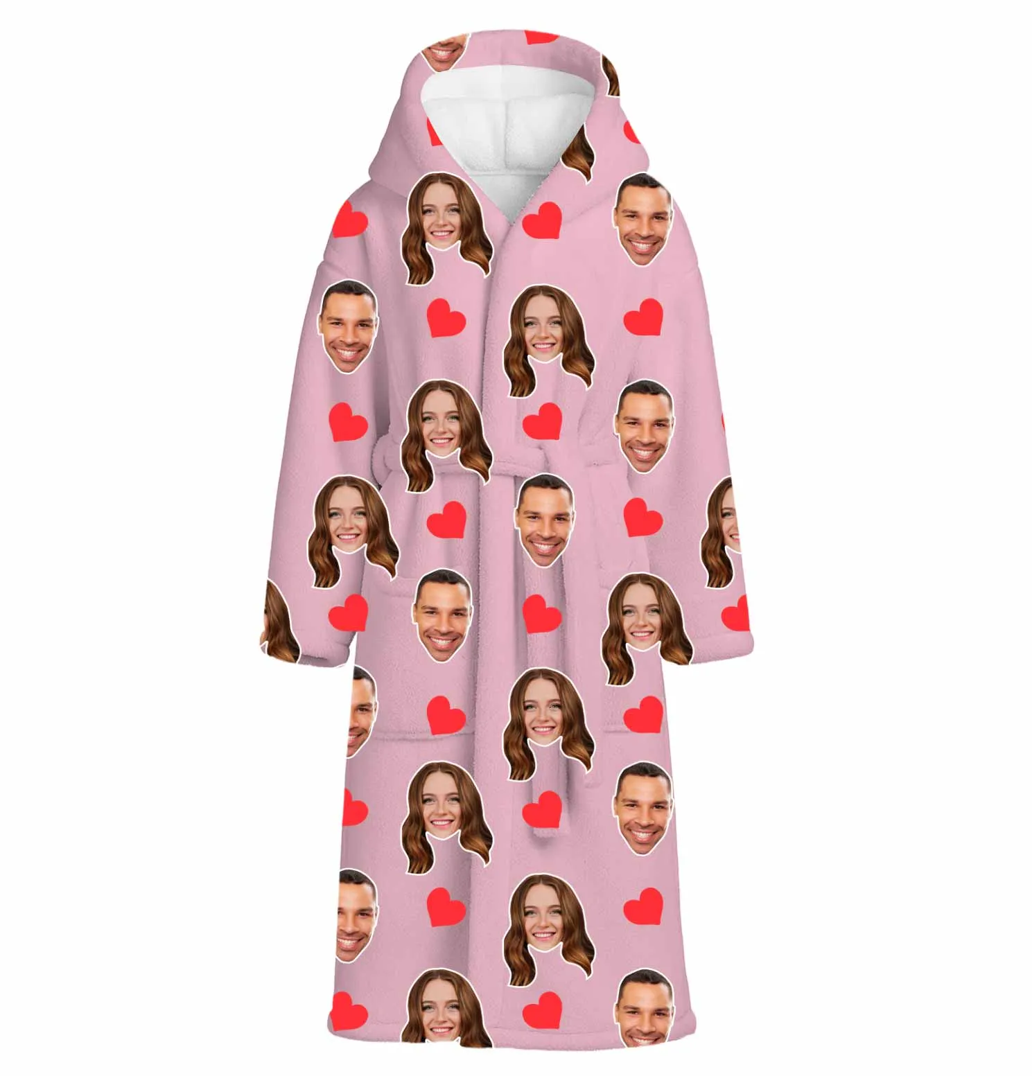 Red Hearts Personalised Dressing Gown sold by Super Socks product image thumbnail 5