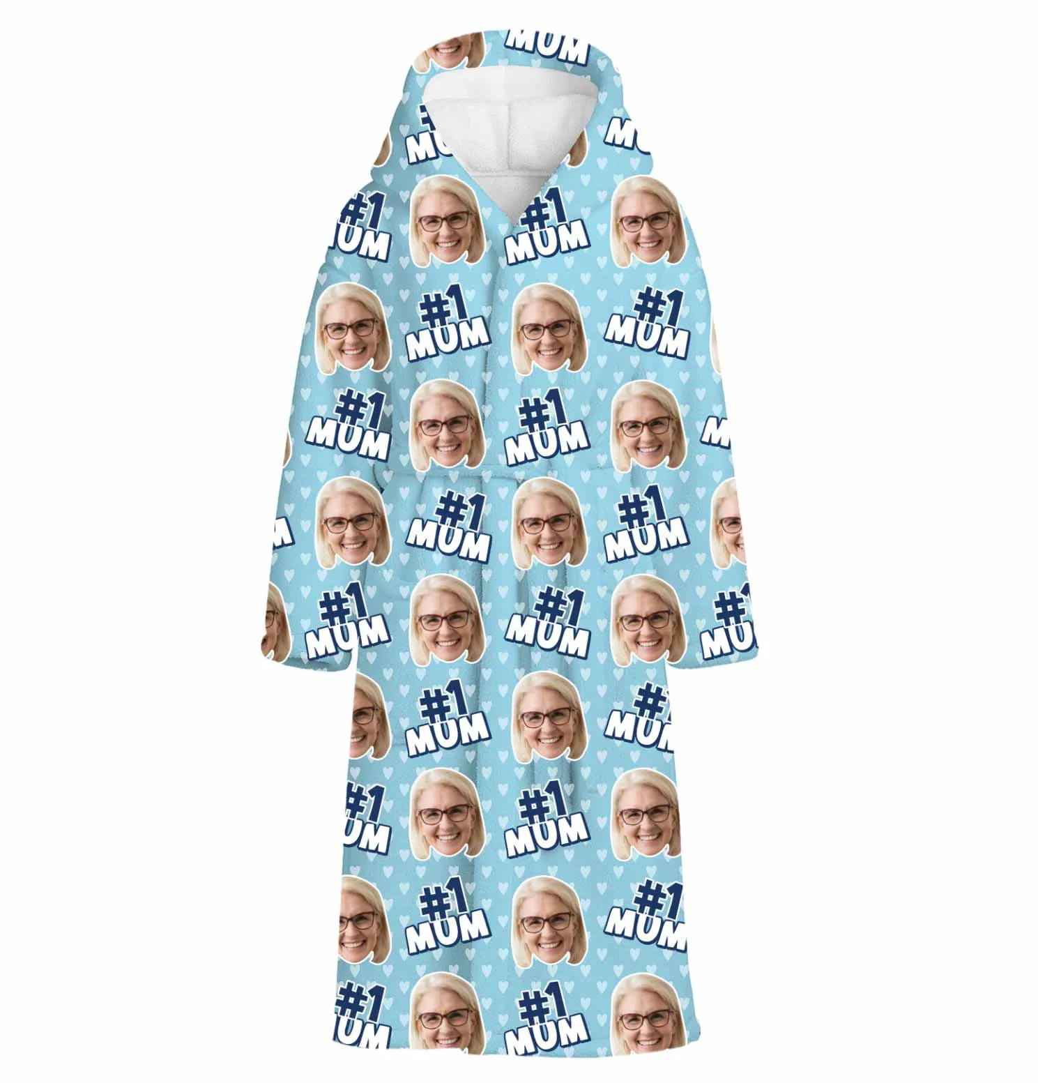 Number 1 Mum Personalised Dressing Gown sold by Super Socks product image thumbnail 4