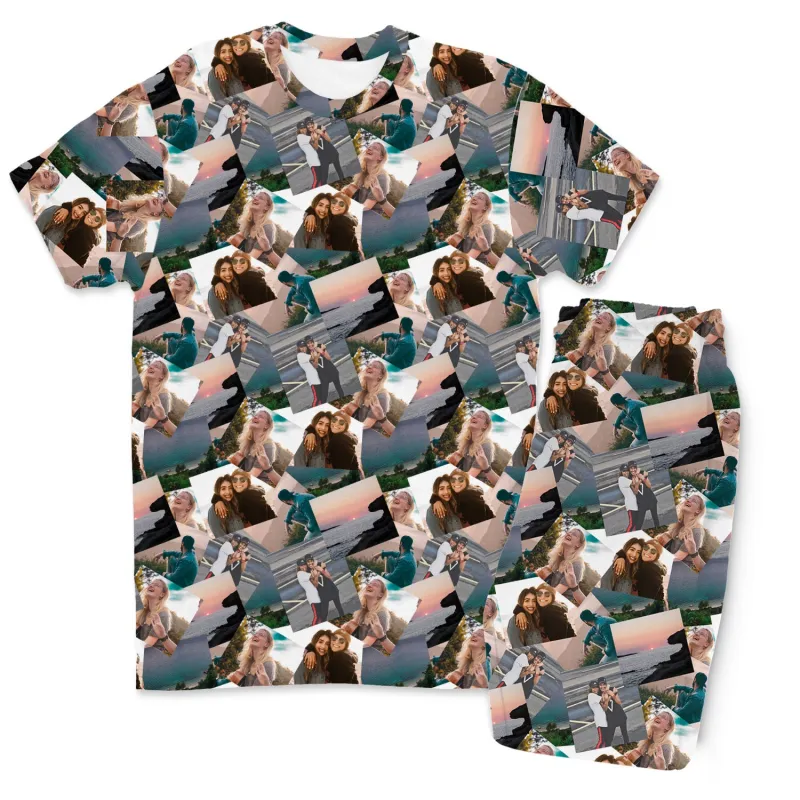 Overlap Photo Collage Men's PJ Trousers Set sold by Super Socks