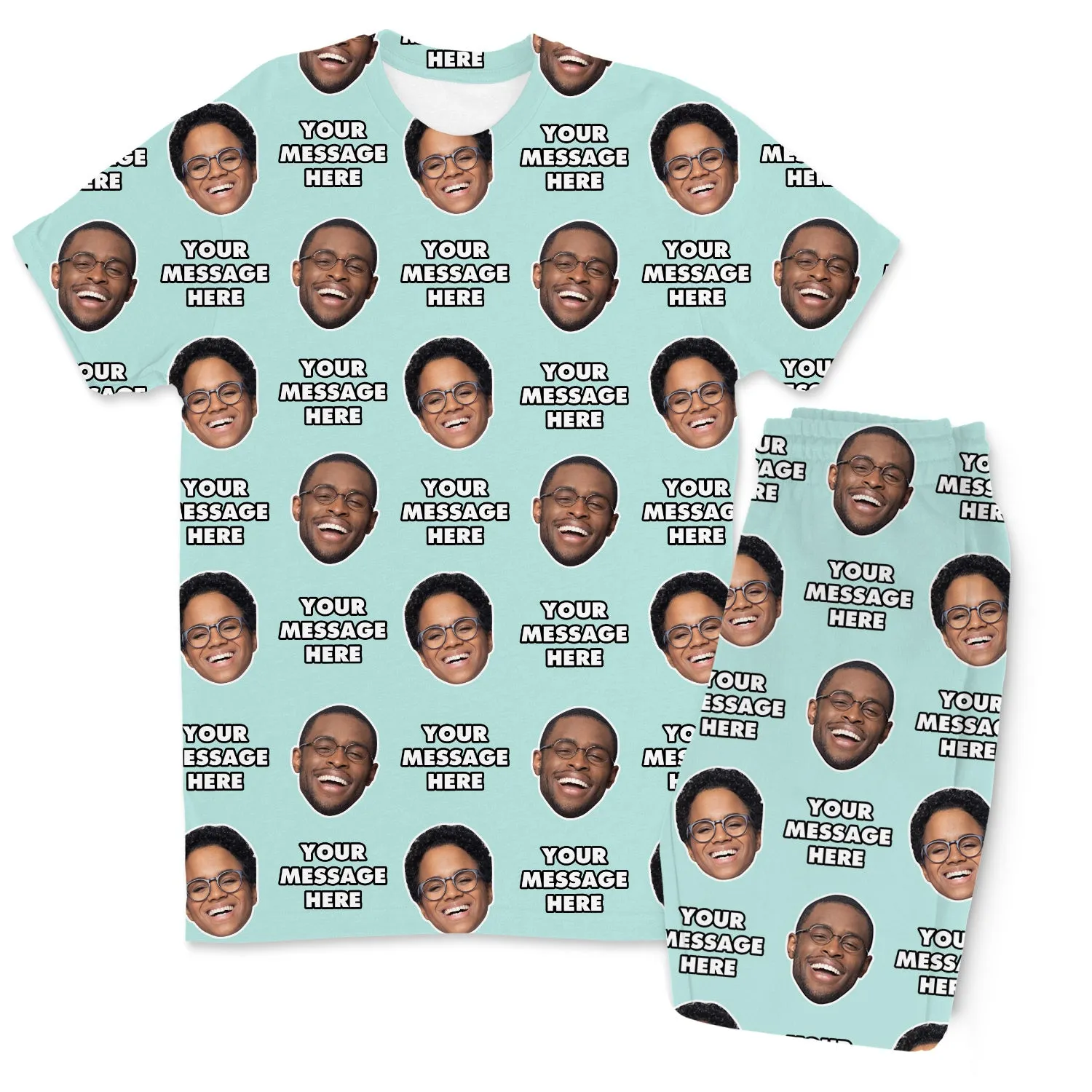 Your Face & Message Men's Personalised PJs - Trousers Set sold by Super Socks