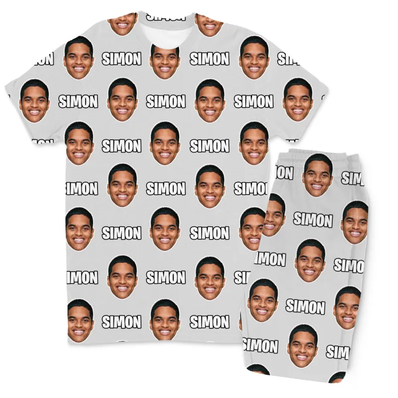 Your Face & Name Men's Personalised PJs - Trousers Set sold by Super Socks