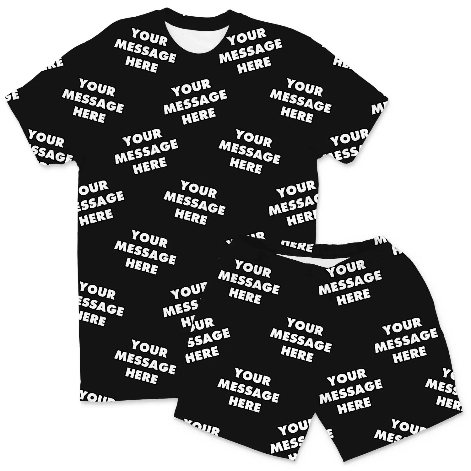 Your Message All Over Men's Personalised PJs - Shorts Set sold by Super Socks product image thumbnail 5