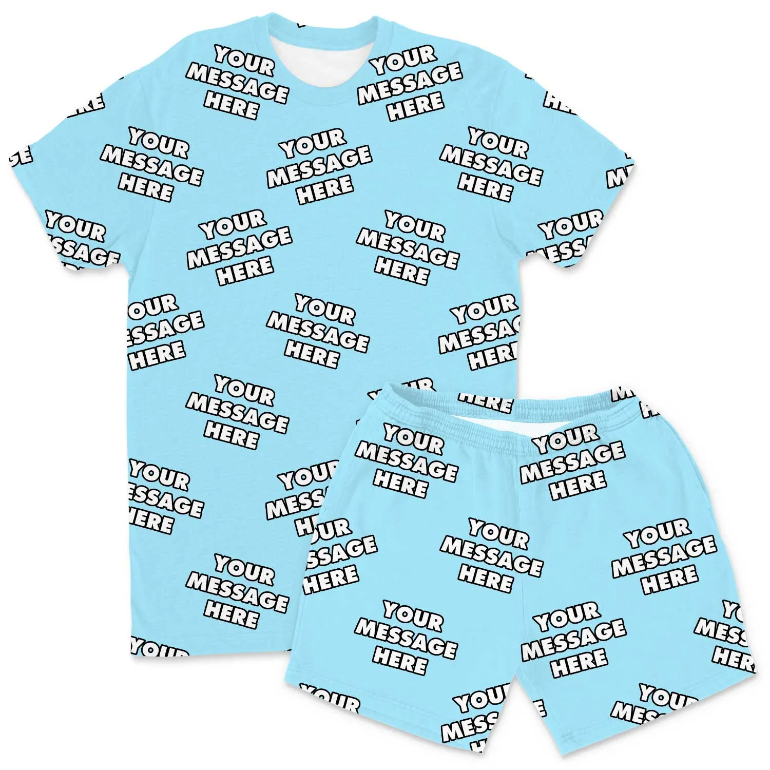 Your Message All Over Men's Personalised PJs - Shorts Set sold by Super Socks product image thumbnail 4