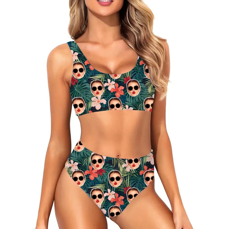 Tropical Forest Floral Custom Made Bikini Set sold by Super Socks