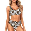 Zebra Print Custom Made Bikini Set sold by Super Socks