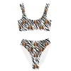 Zebra Print Custom Made Bikini Set sold by Super Socks