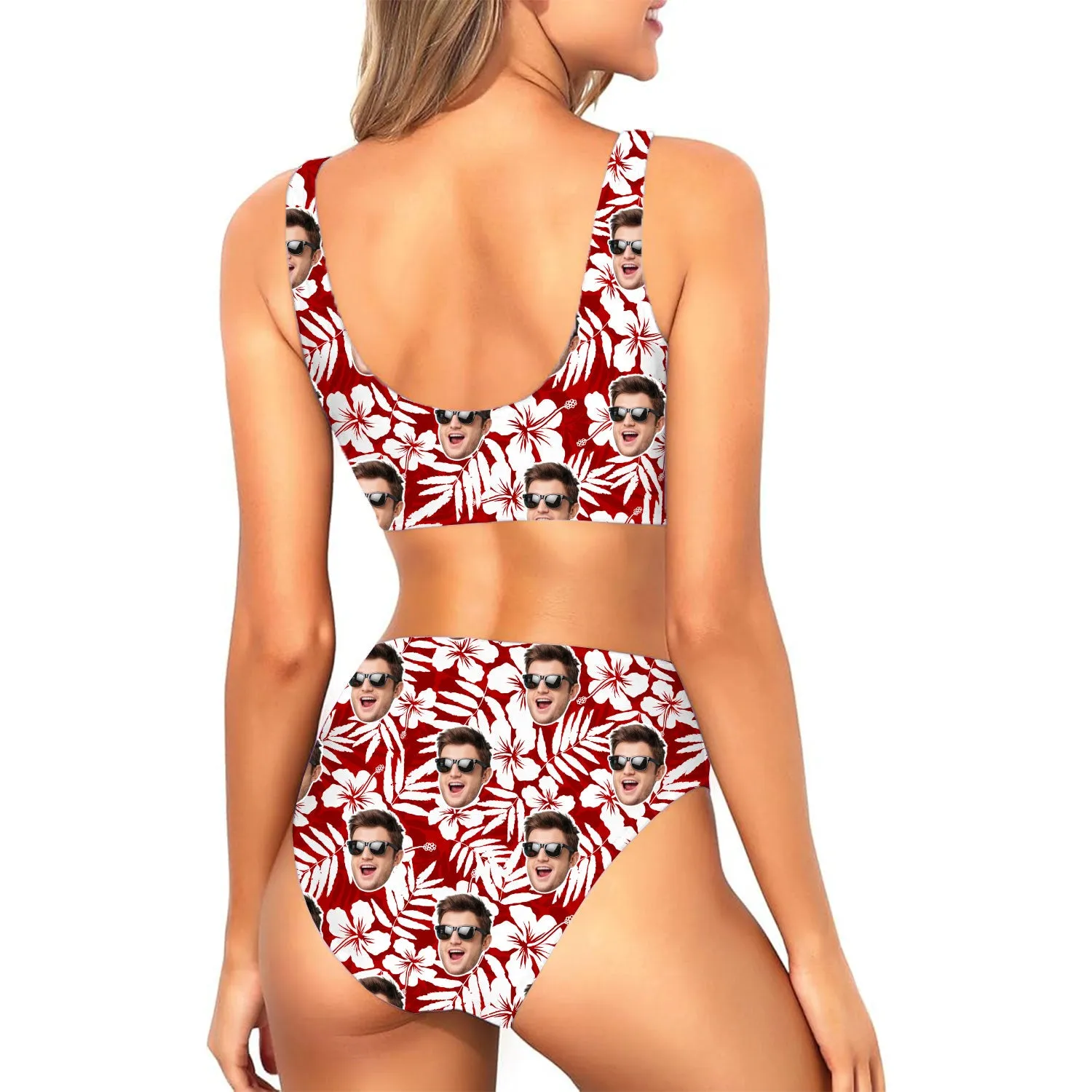 Hawaiian Red Custom Made Bikini Set sold by Super Socks product image thumbnail 2