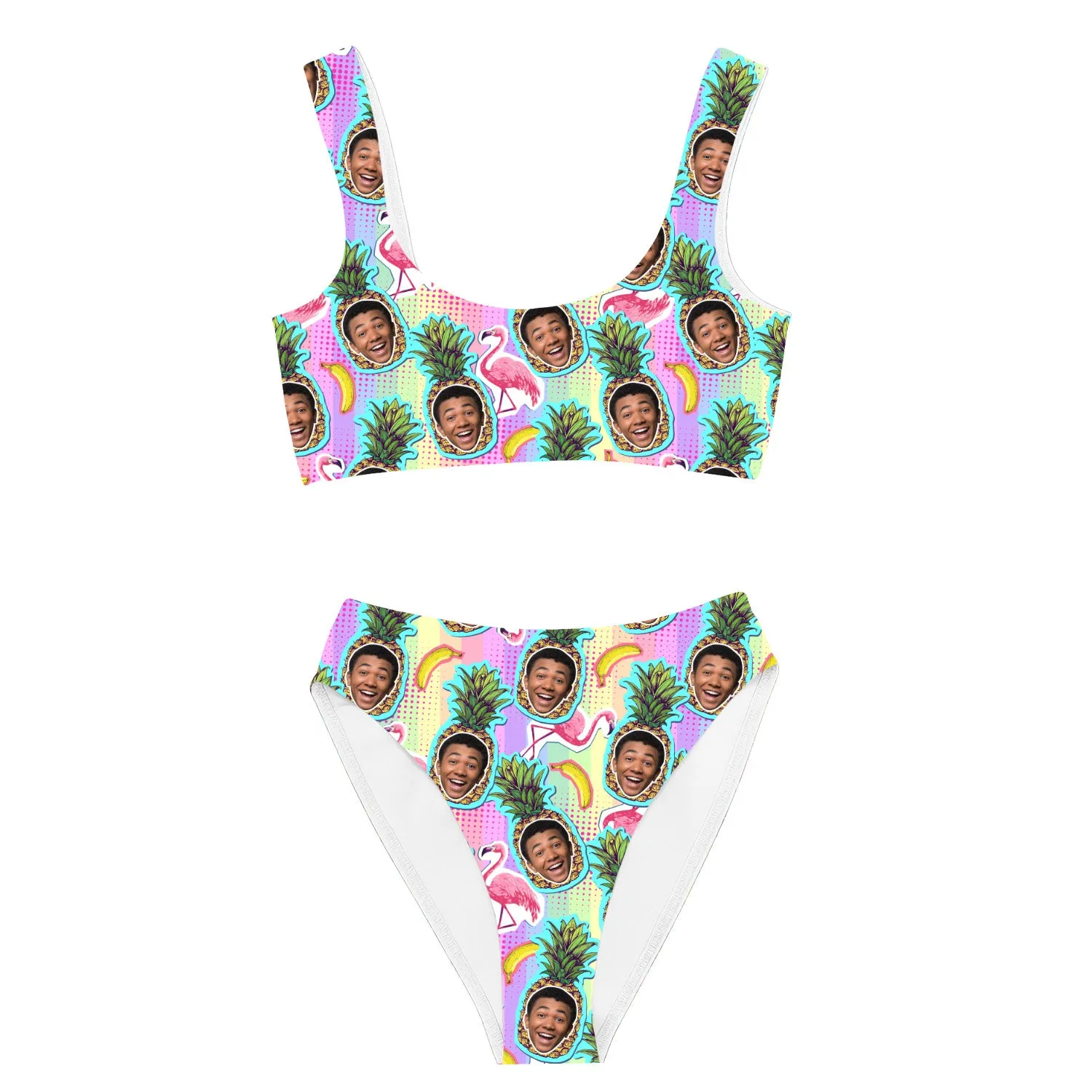 Pineapple Face Custom Made Bikini Set sold by Super Socks product image thumbnail 3