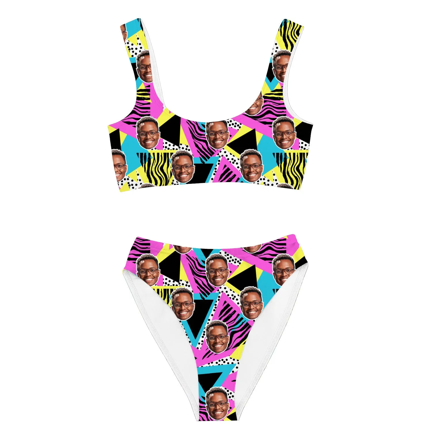 Retro Pink Custom Made Bikini Set sold by Super Socks product image thumbnail 3