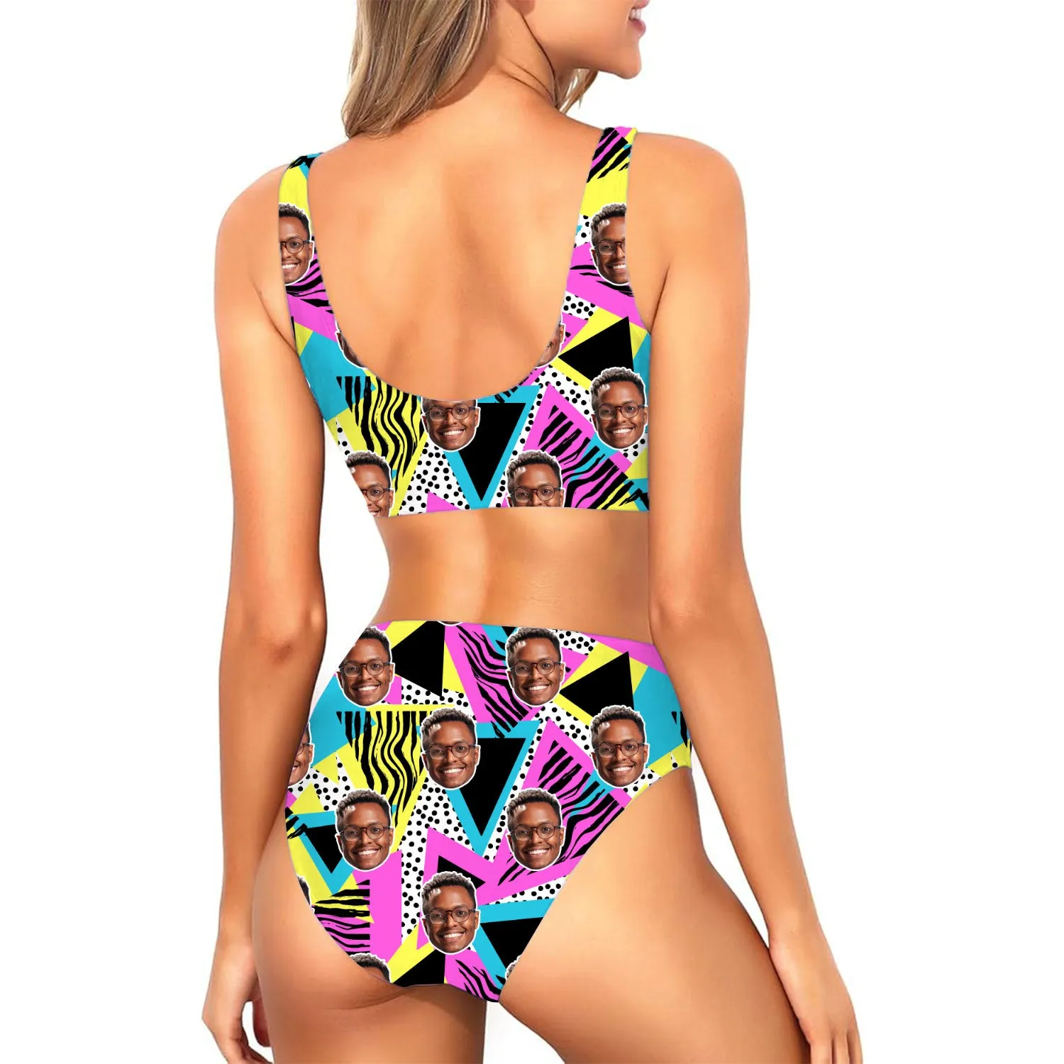 Retro Pink Custom Made Bikini Set sold by Super Socks product image thumbnail 2