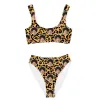 Leopard Print Custom Made Bikini Set sold by Super Socks