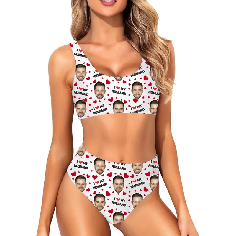 I Love My Husband Custom Made Bikini Set sold by Super Socks
