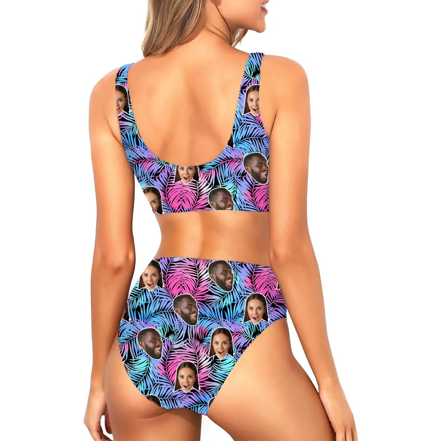 Neon Tropical Custom Made Bikini Set sold by Super Socks product image thumbnail 2