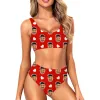 White Hearts Custom Made Bikini Set sold by Super Socks