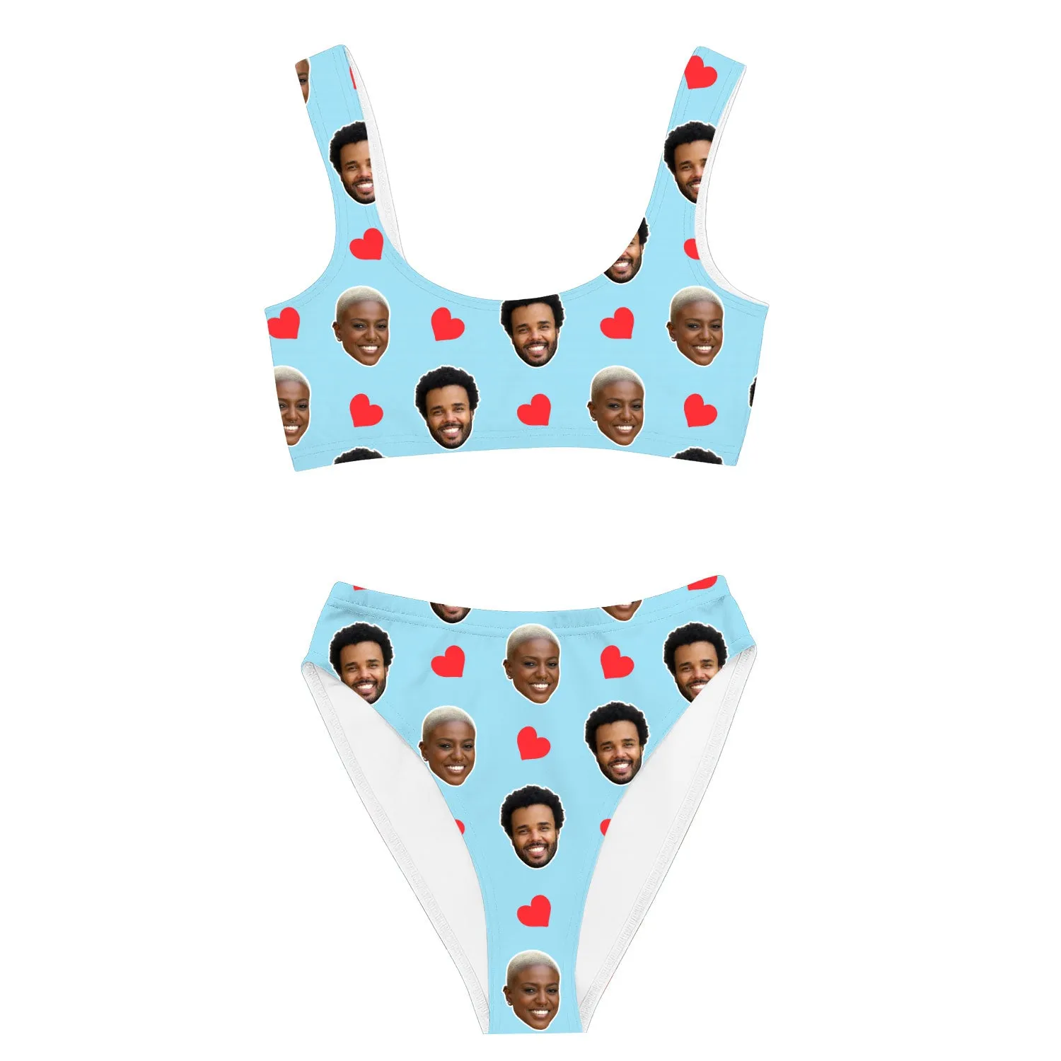 Red Hearts Custom Made Bikini Set sold by Super Socks product image thumbnail 4