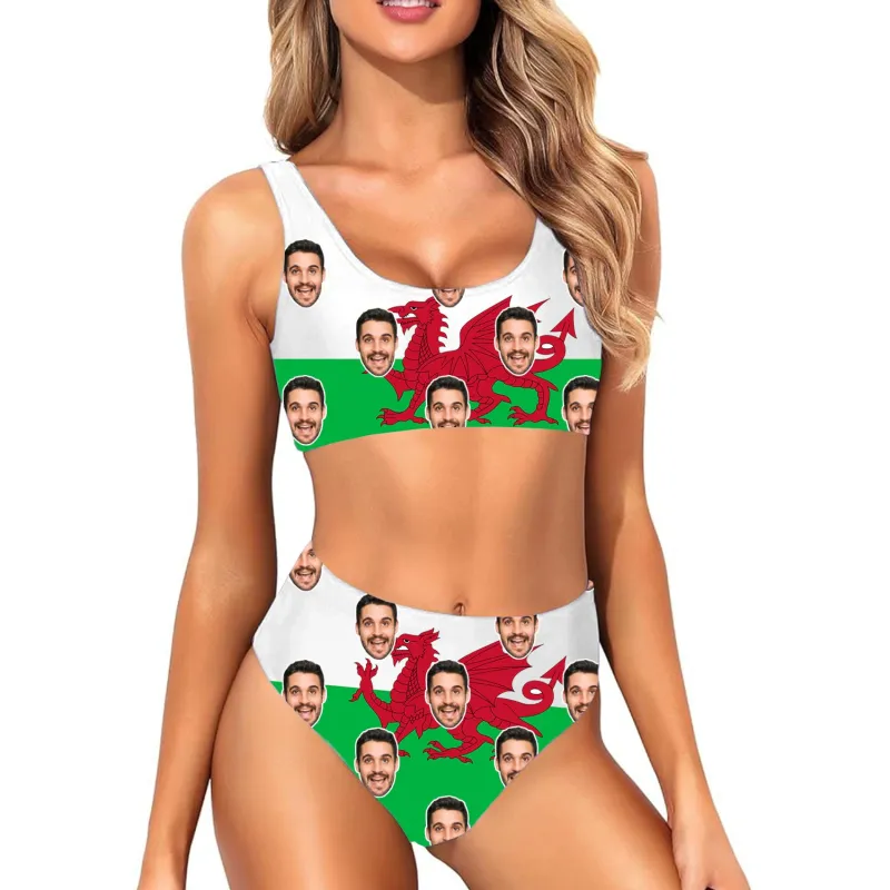 Wales Flag Custom Made Bikini Set sold by Super Socks