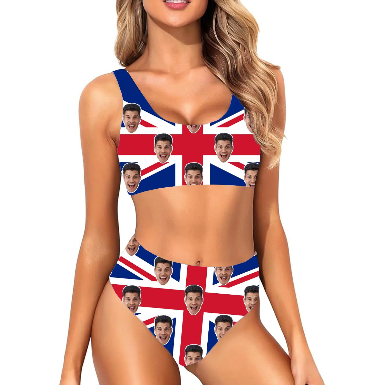 Union Jack Flag Custom Made Bikini Set sold by Super Socks