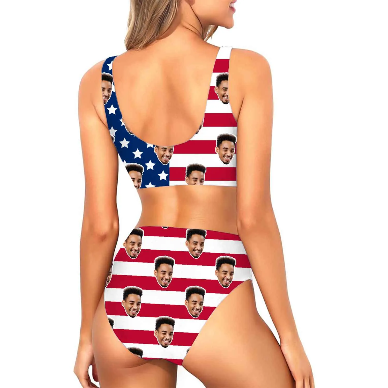 USA Flag Custom Made Bikini Set sold by Super Socks product image thumbnail 2