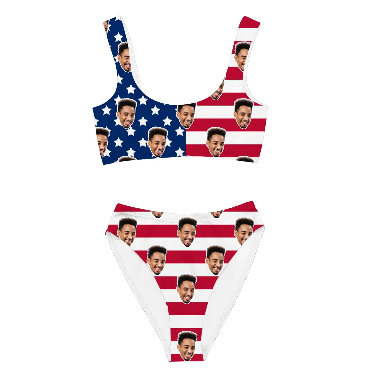 USA Flag Custom Made Bikini Set sold by Super Socks product image thumbnail 3