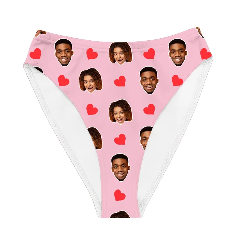 Red Hearts Custom Bikini Bottoms sold by Super Socks
