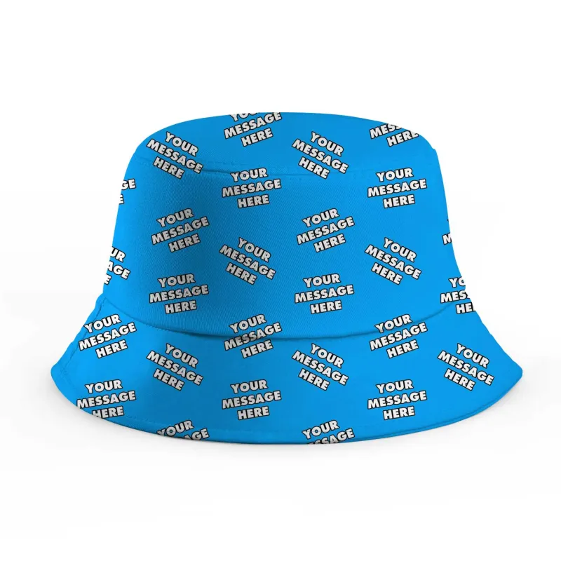 Your Message Repeated Custom Bucket Hat sold by Super Socks
