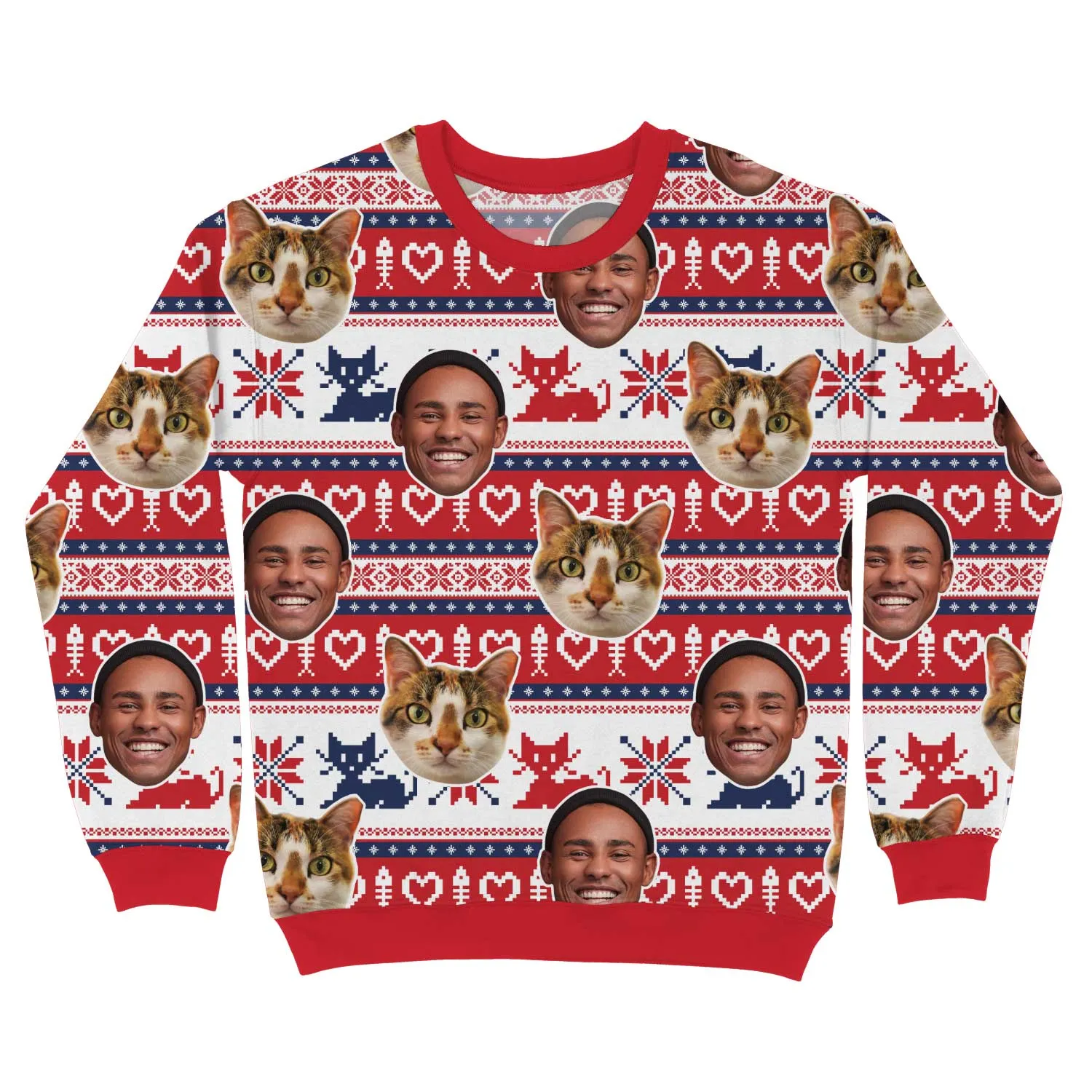 You & Your Cat Personalised Christmas Jumper sold by Super Socks product image thumbnail 2