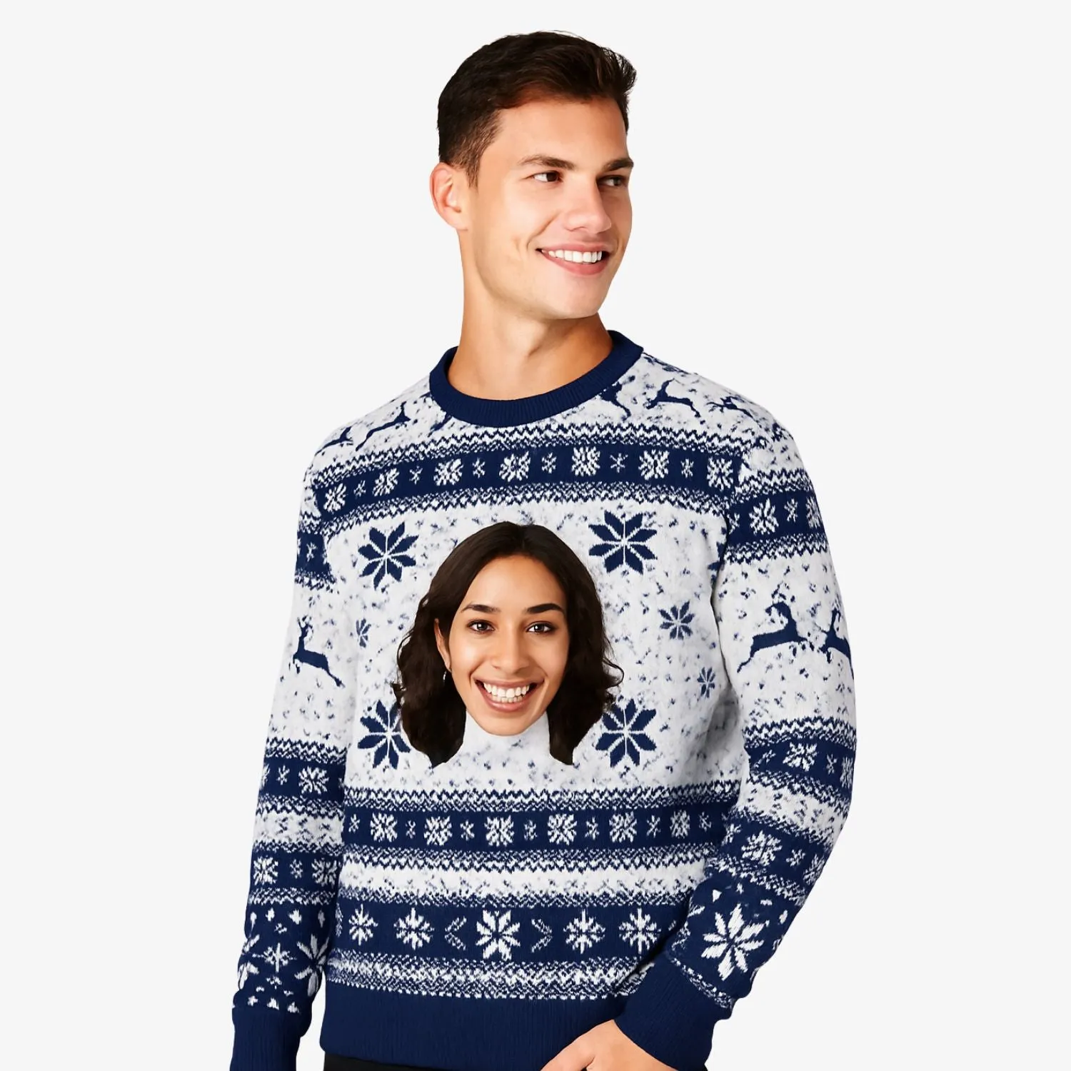 Your Face Big Personalised Christmas Jumper sold by Super Socks