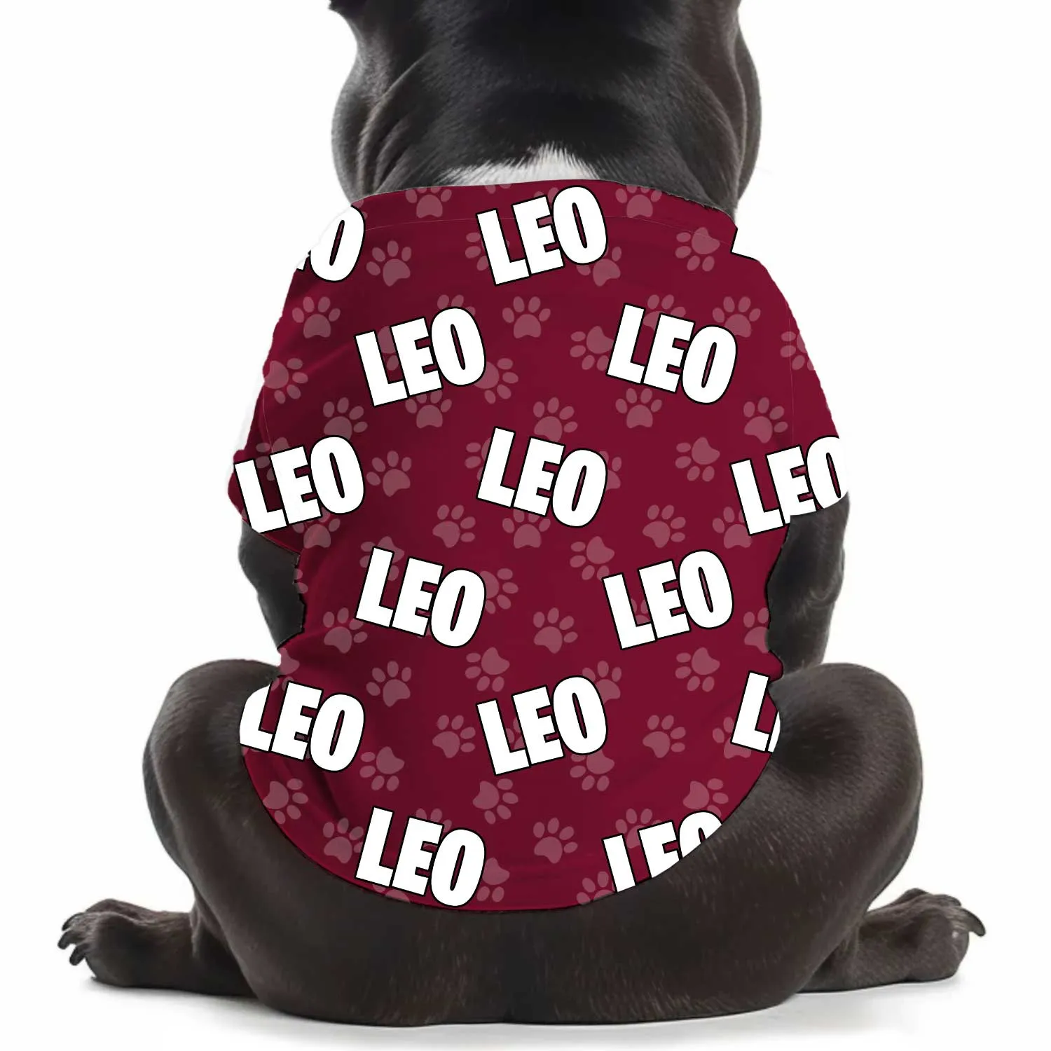 Dog Name Paw Print Personalised Dog T Shirt sold by Super Socks product image thumbnail 5