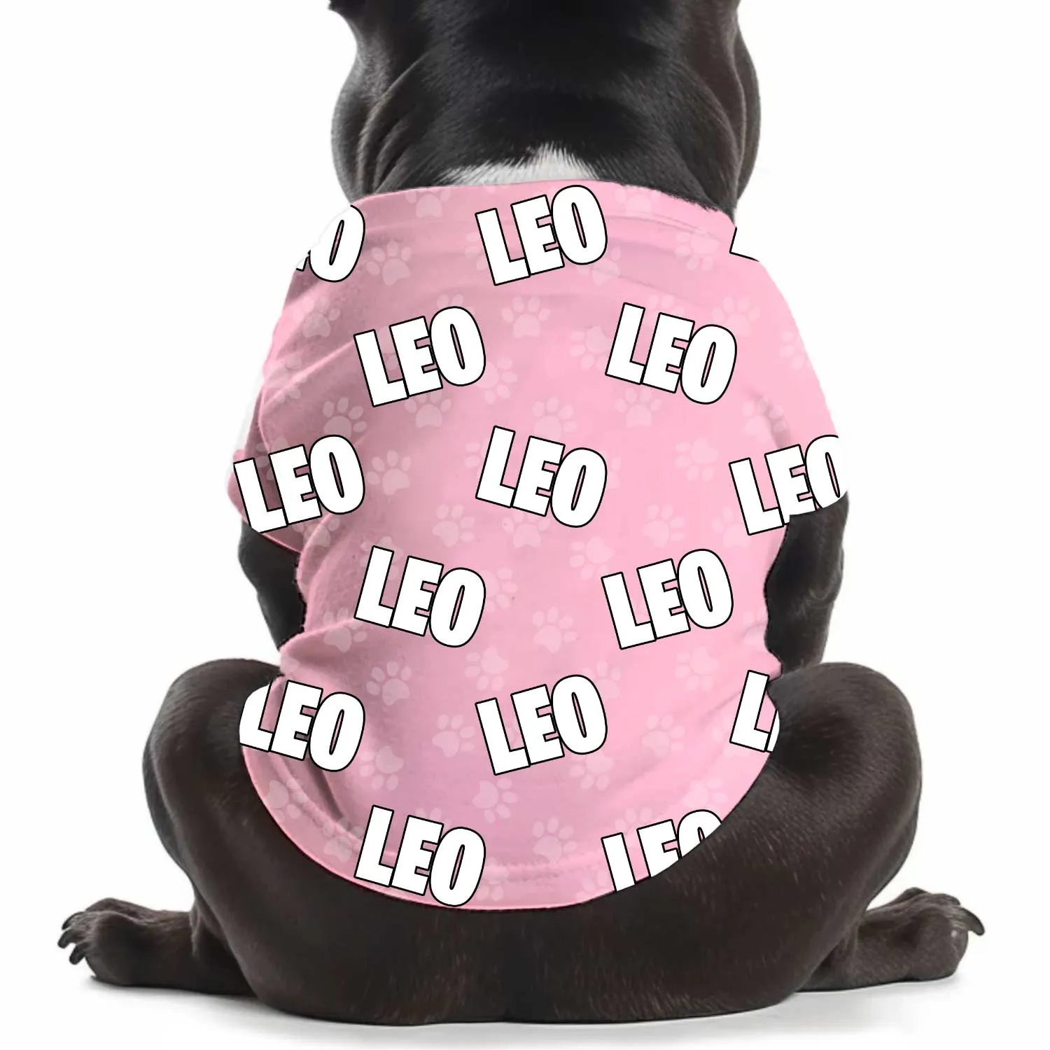 Dog Name Paw Print Personalised Dog T Shirt sold by Super Socks product image thumbnail 3