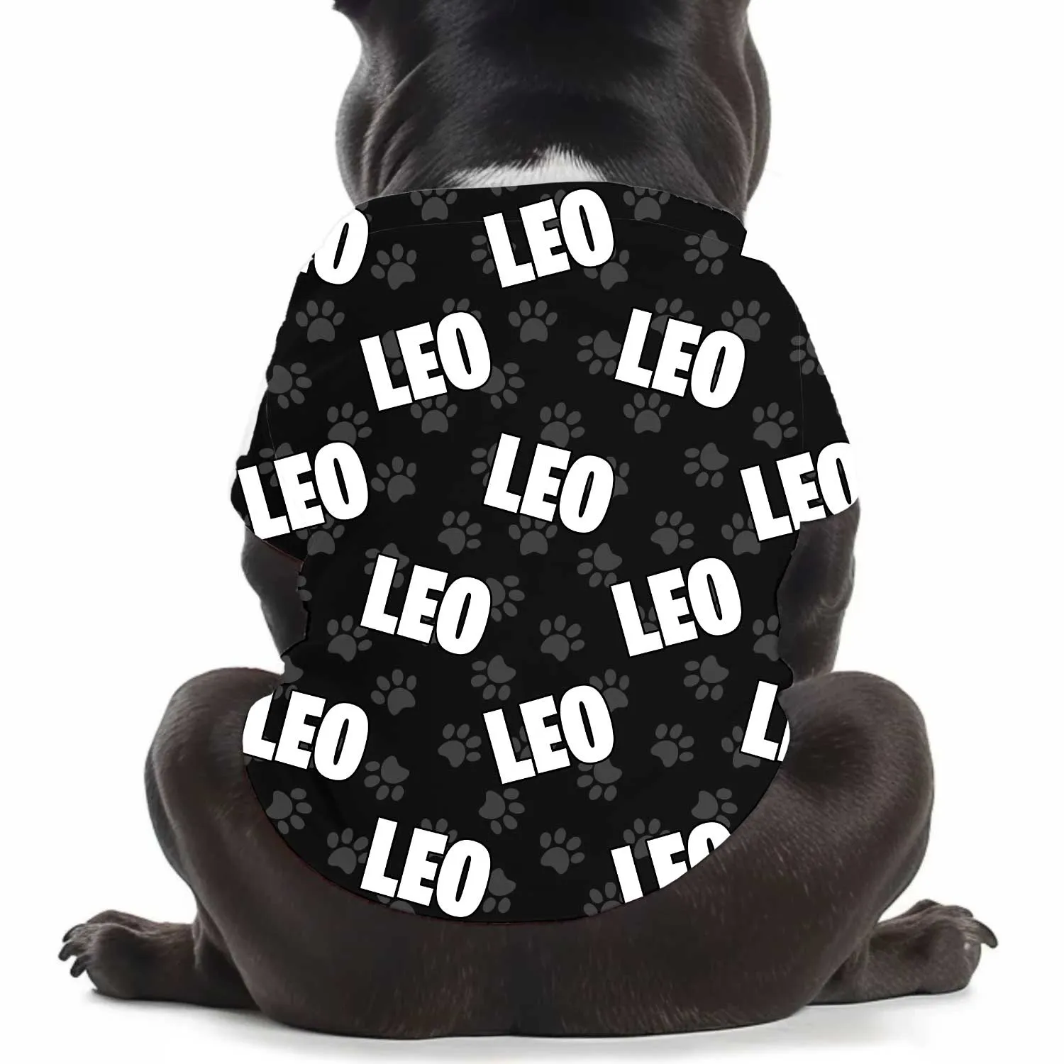 Dog Name Paw Print Personalised Dog T Shirt sold by Super Socks