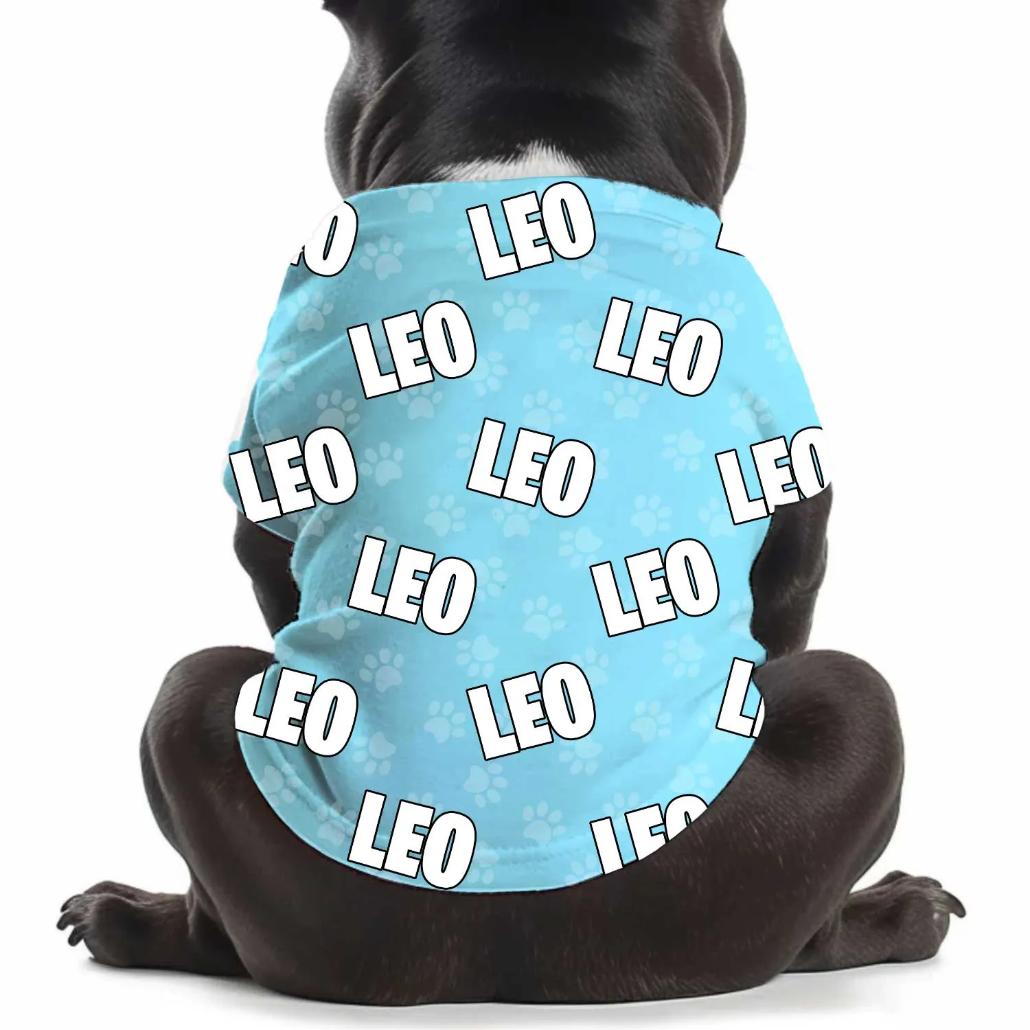 Dog Name Paw Print Personalised Dog T Shirt sold by Super Socks product image thumbnail 2