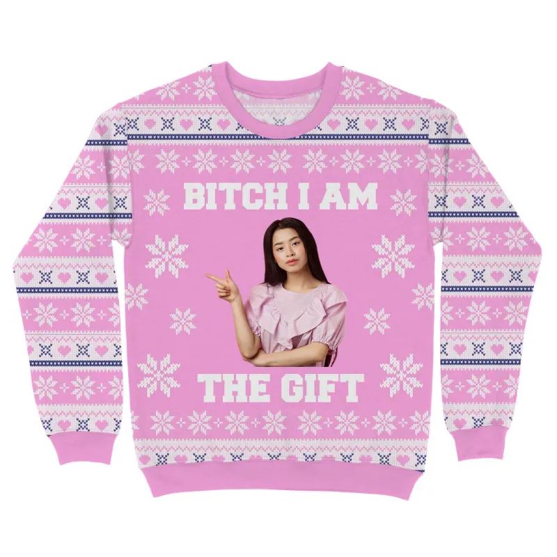 Bitch I Am The Gift Personalised Christmas Jumper sold by Super Socks
