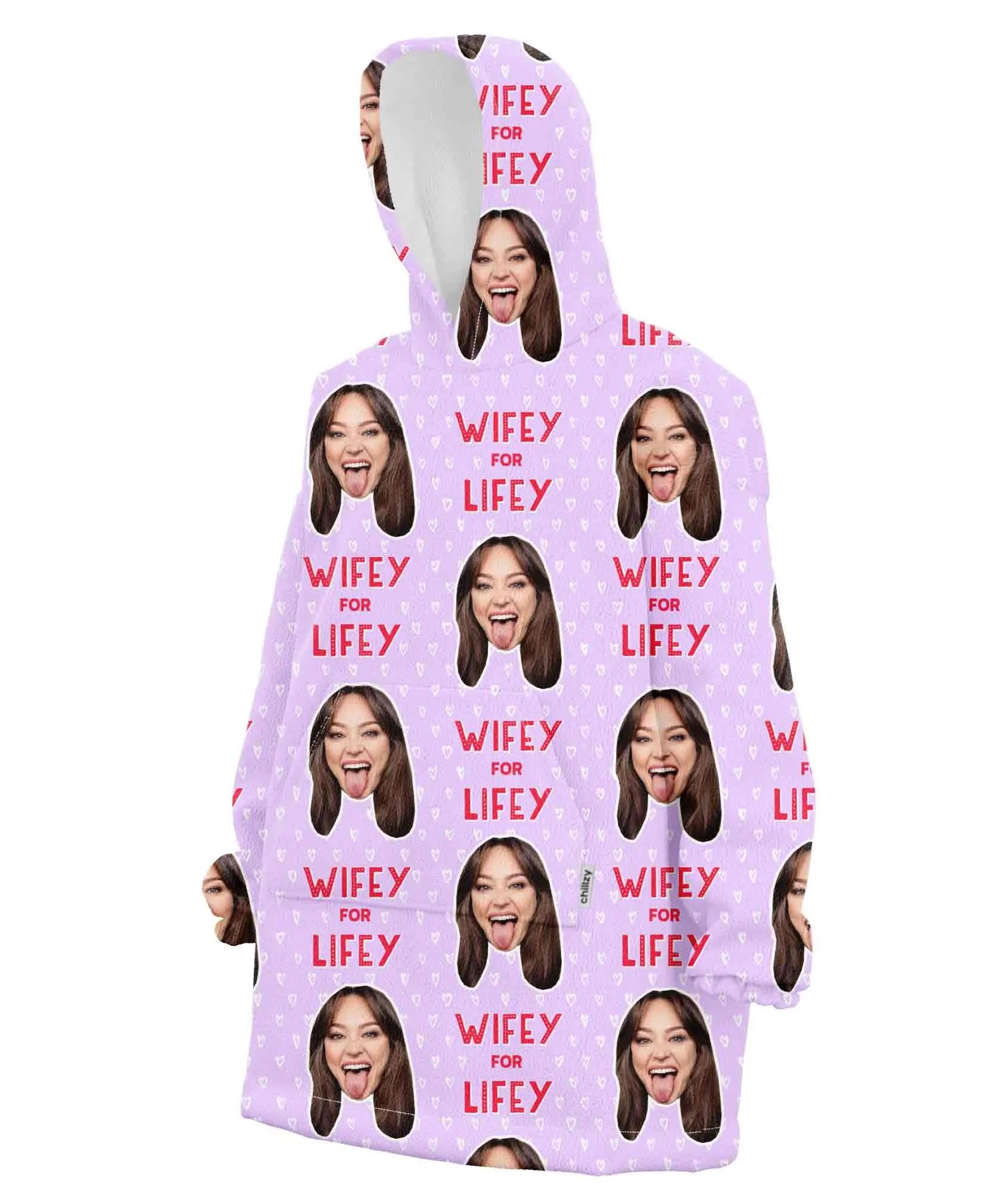 Wifey for Lifey Hoodie Blanket sold by Super Socks product image thumbnail 4