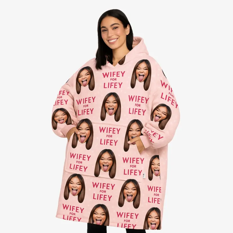 Wifey for Lifey Hoodie Blanket sold by Super Socks
