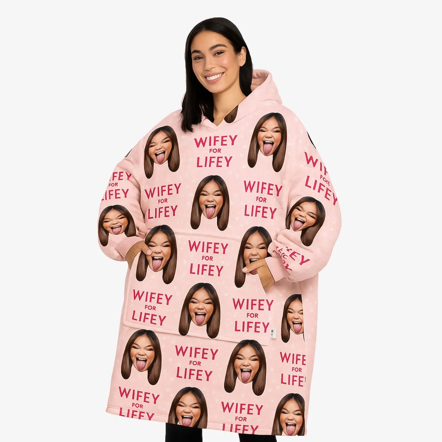 Wifey for Lifey Hoodie Blanket sold by Super Socks