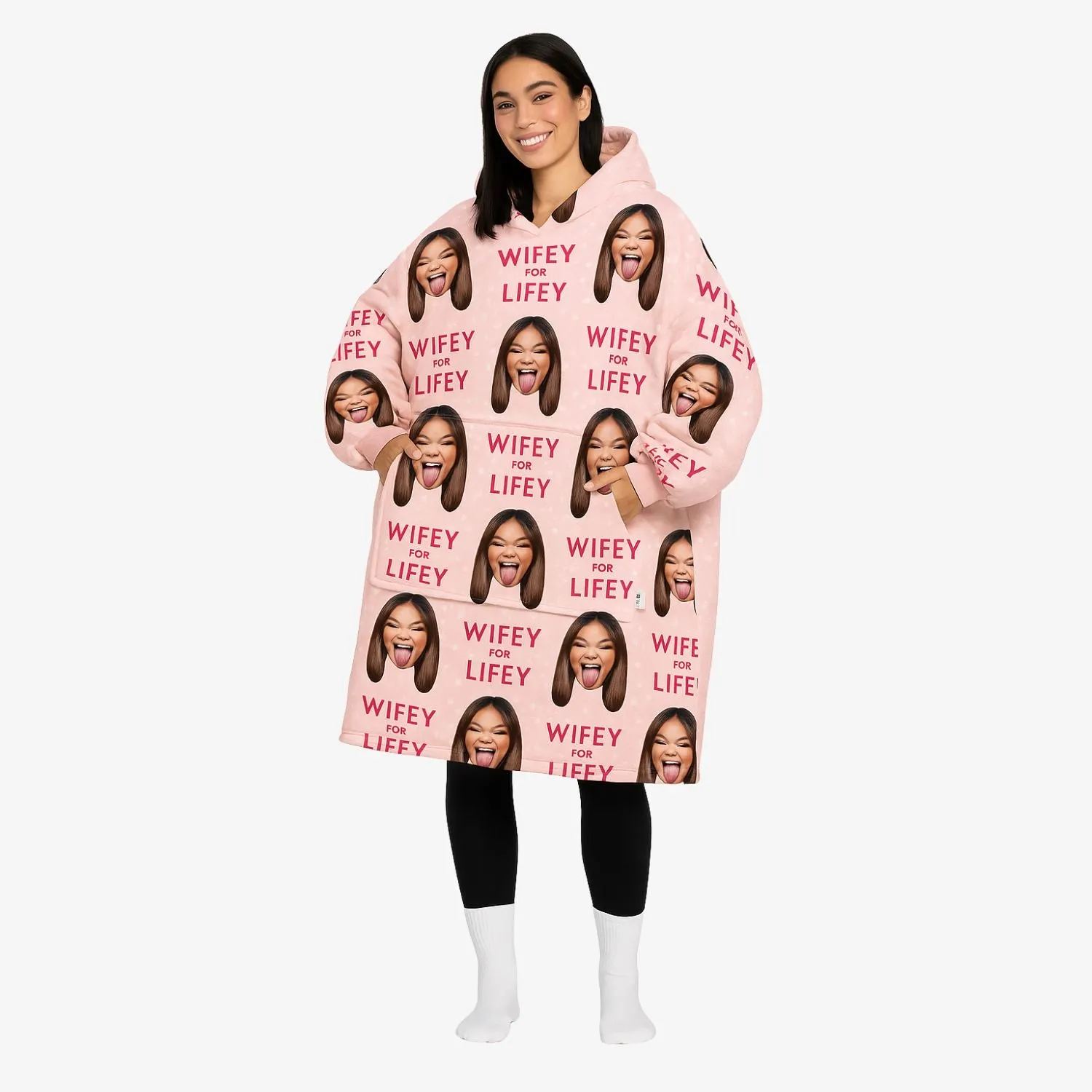 Wifey for Lifey Hoodie Blanket sold by Super Socks product image thumbnail 2