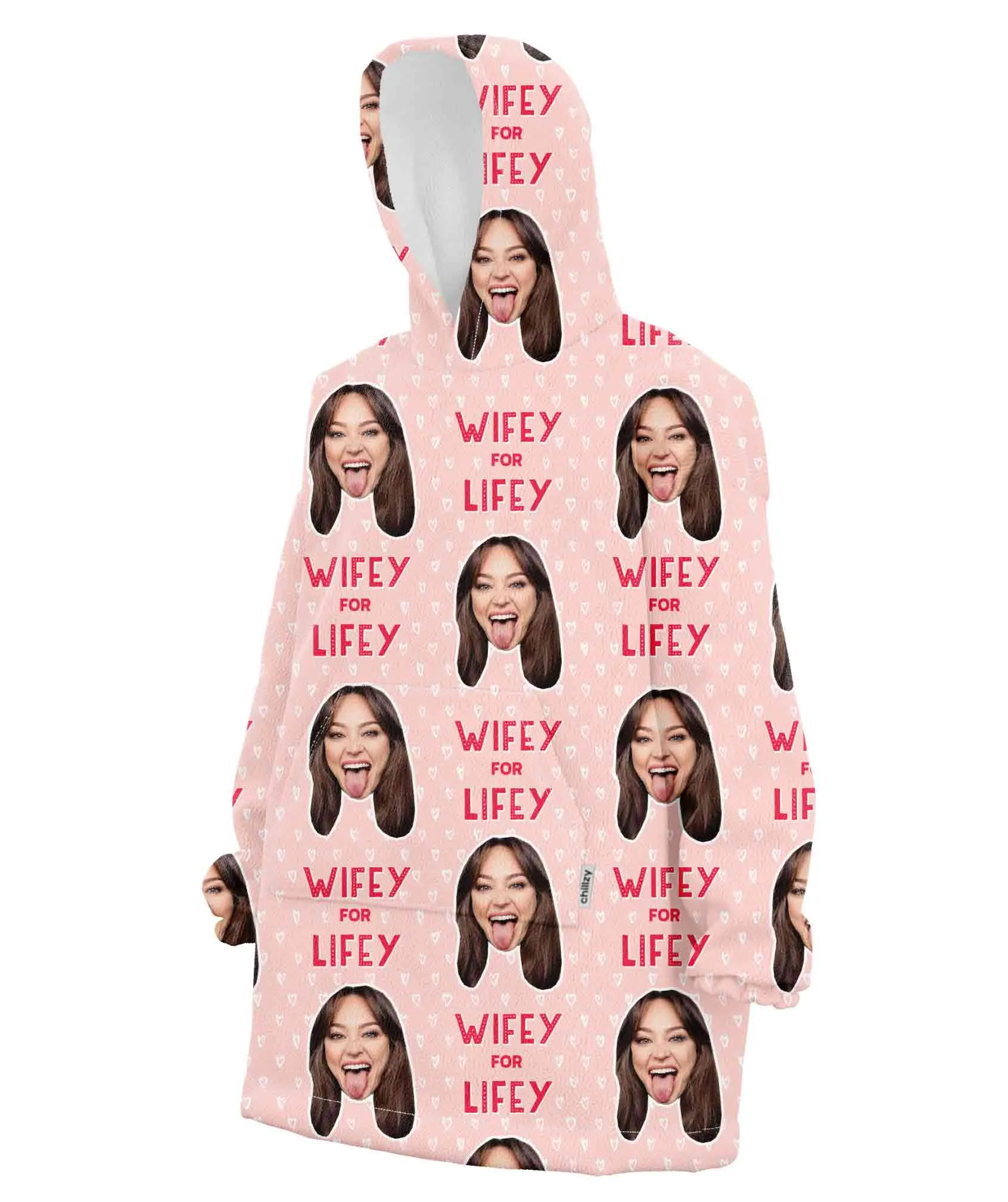 Wifey for Lifey Hoodie Blanket sold by Super Socks product image thumbnail 3