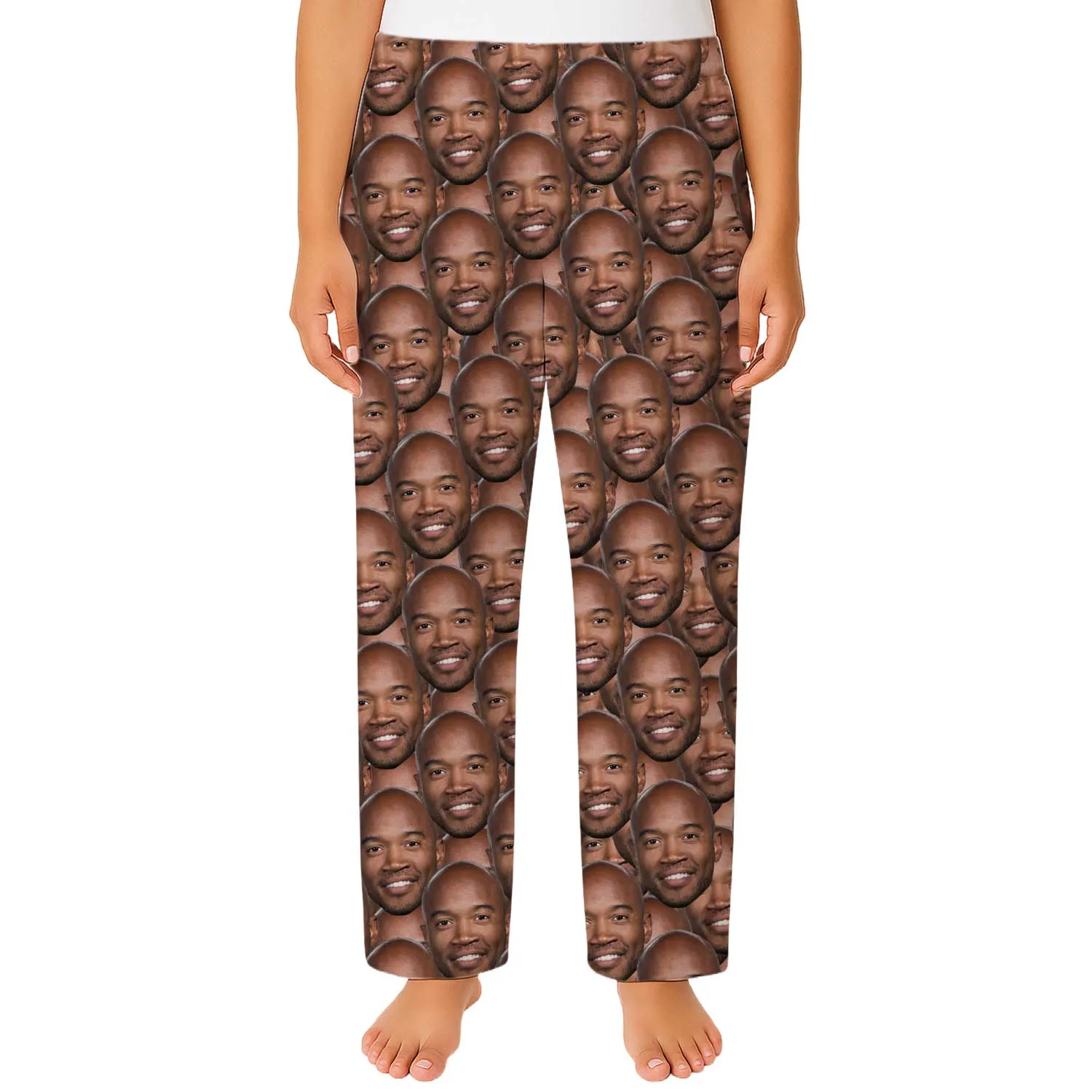 Women's Face Mash Personalised PJ Bottoms sold by Super Socks