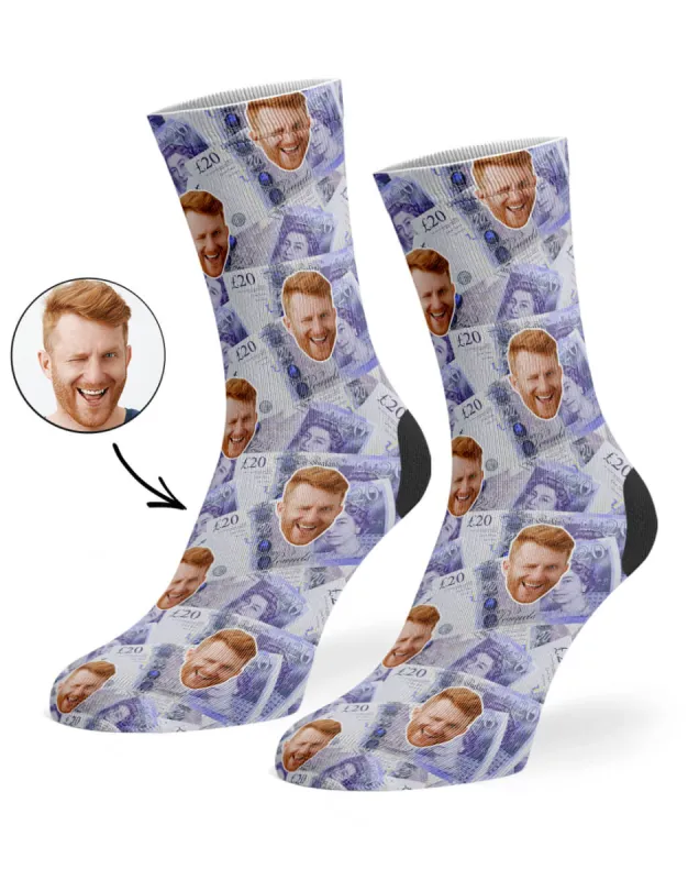 £20 Notes Socks made by Super Socks