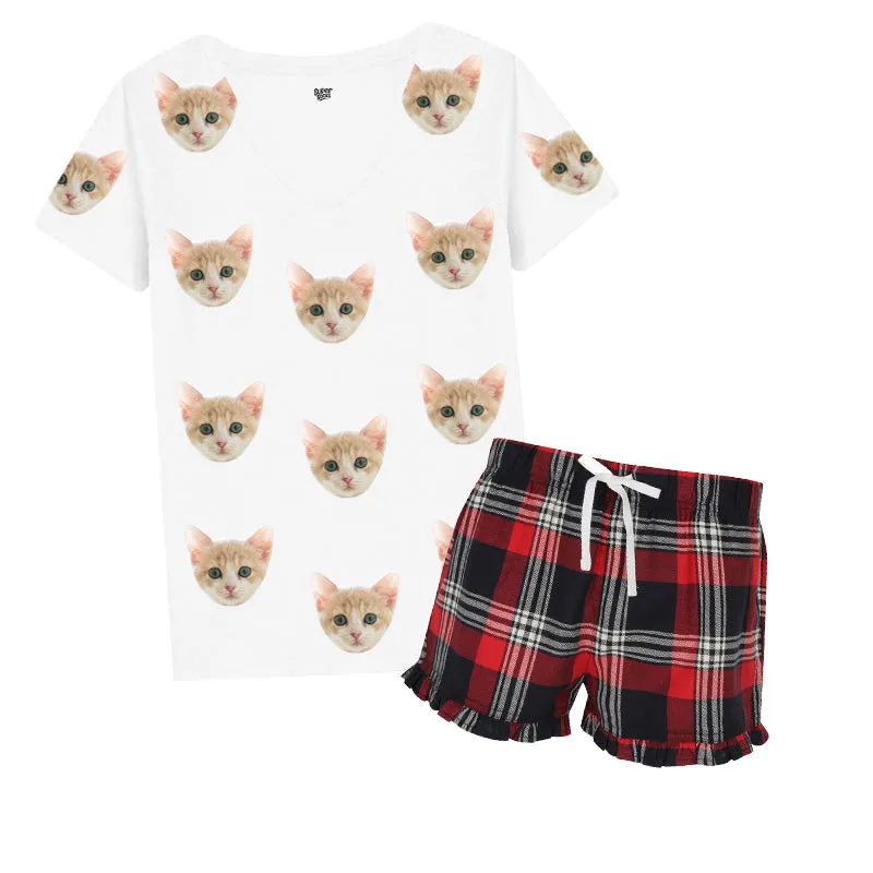 Women's Cat Pyjamas - Tartan Shorts sold by Super Socks product image thumbnail 2