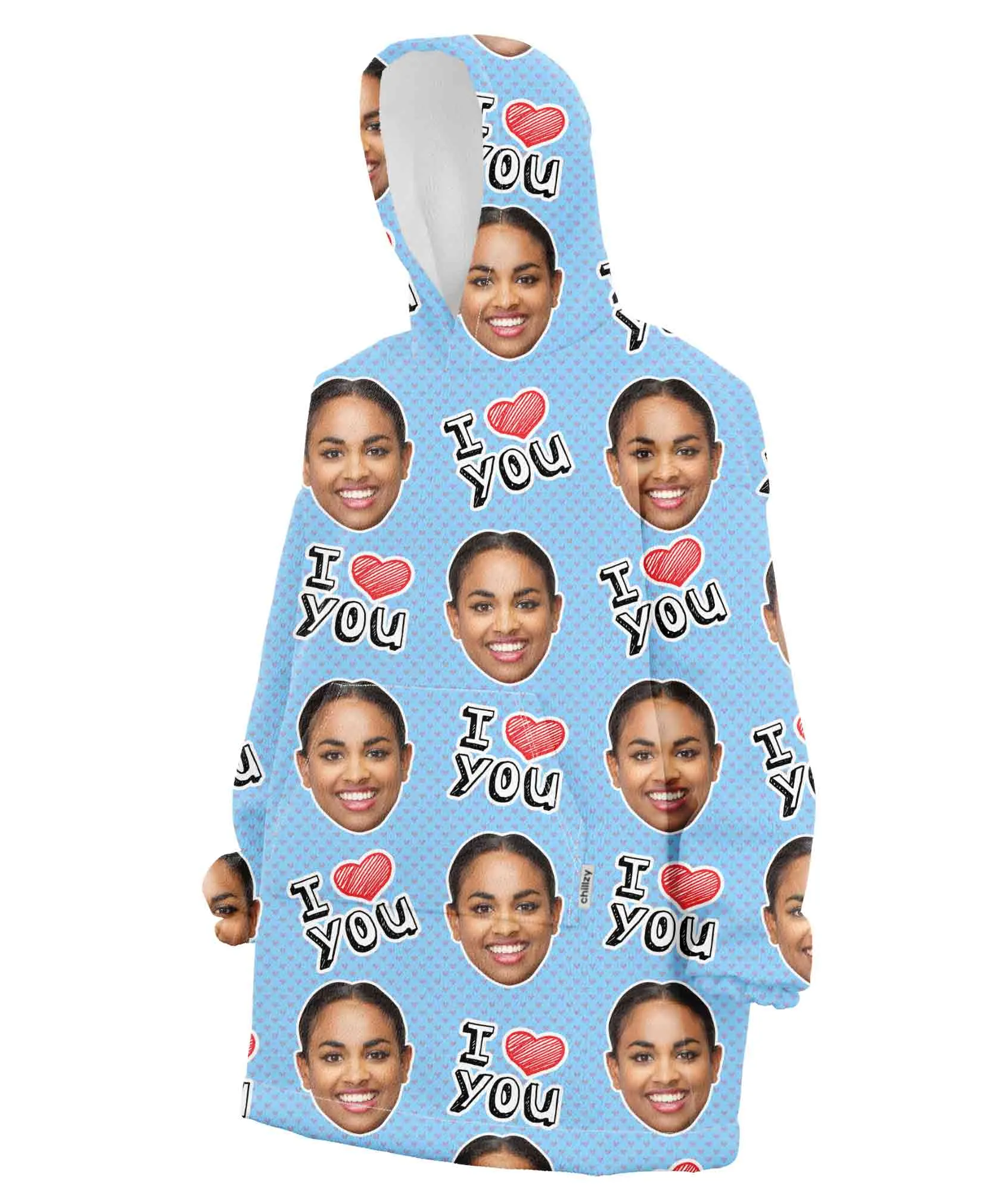 I Heart You Hoodie Blanket sold by Super Socks product image thumbnail 4