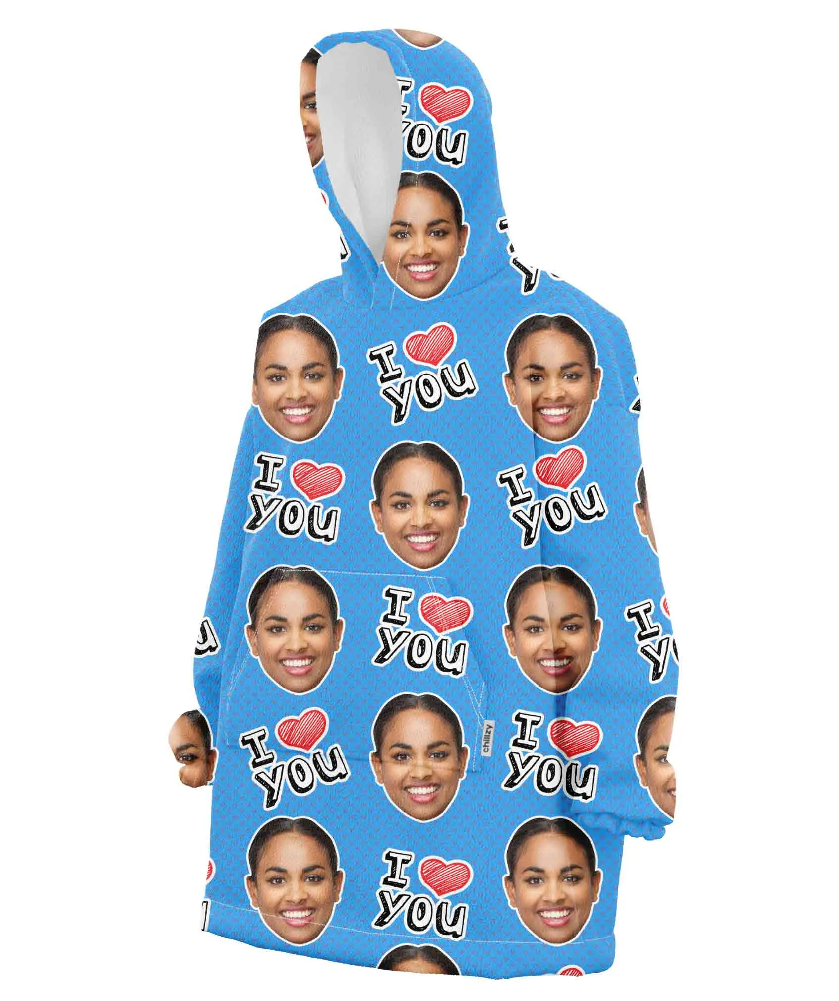 I Heart You Hoodie Blanket sold by Super Socks product image thumbnail 5