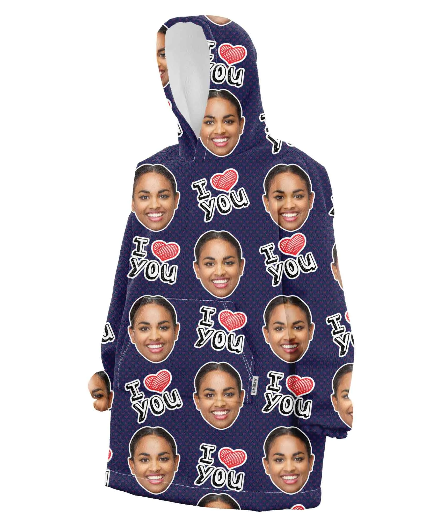 I Heart You Hoodie Blanket sold by Super Socks product image thumbnail 2
