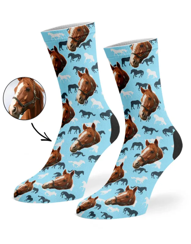 Horse Print Socks made by Super Socks