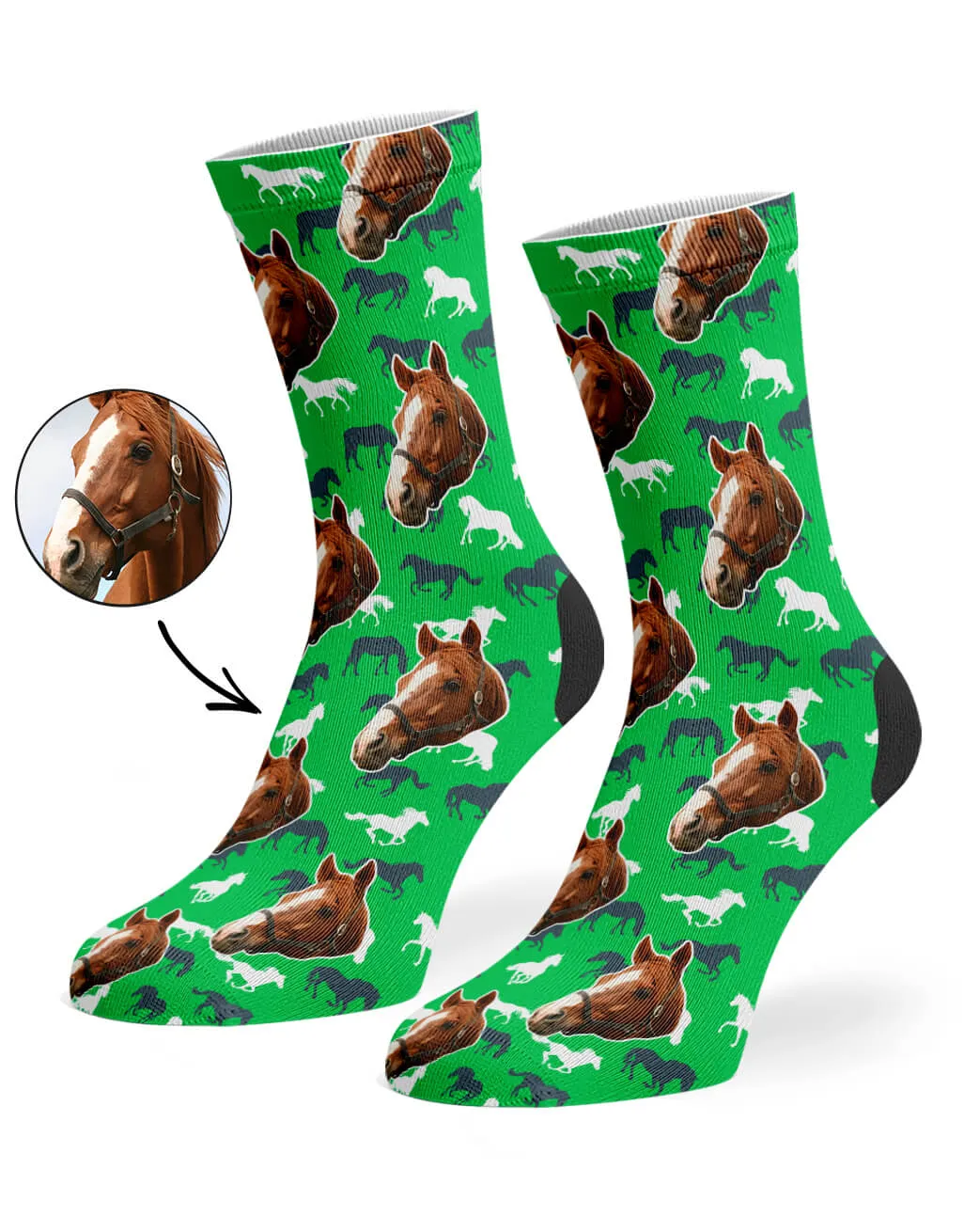 Horse Print Socks sold by Super Socks product image thumbnail 5