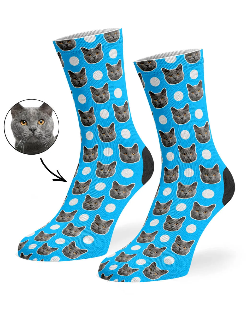 Polka Cat Socks sold by Super Socks product image thumbnail 5