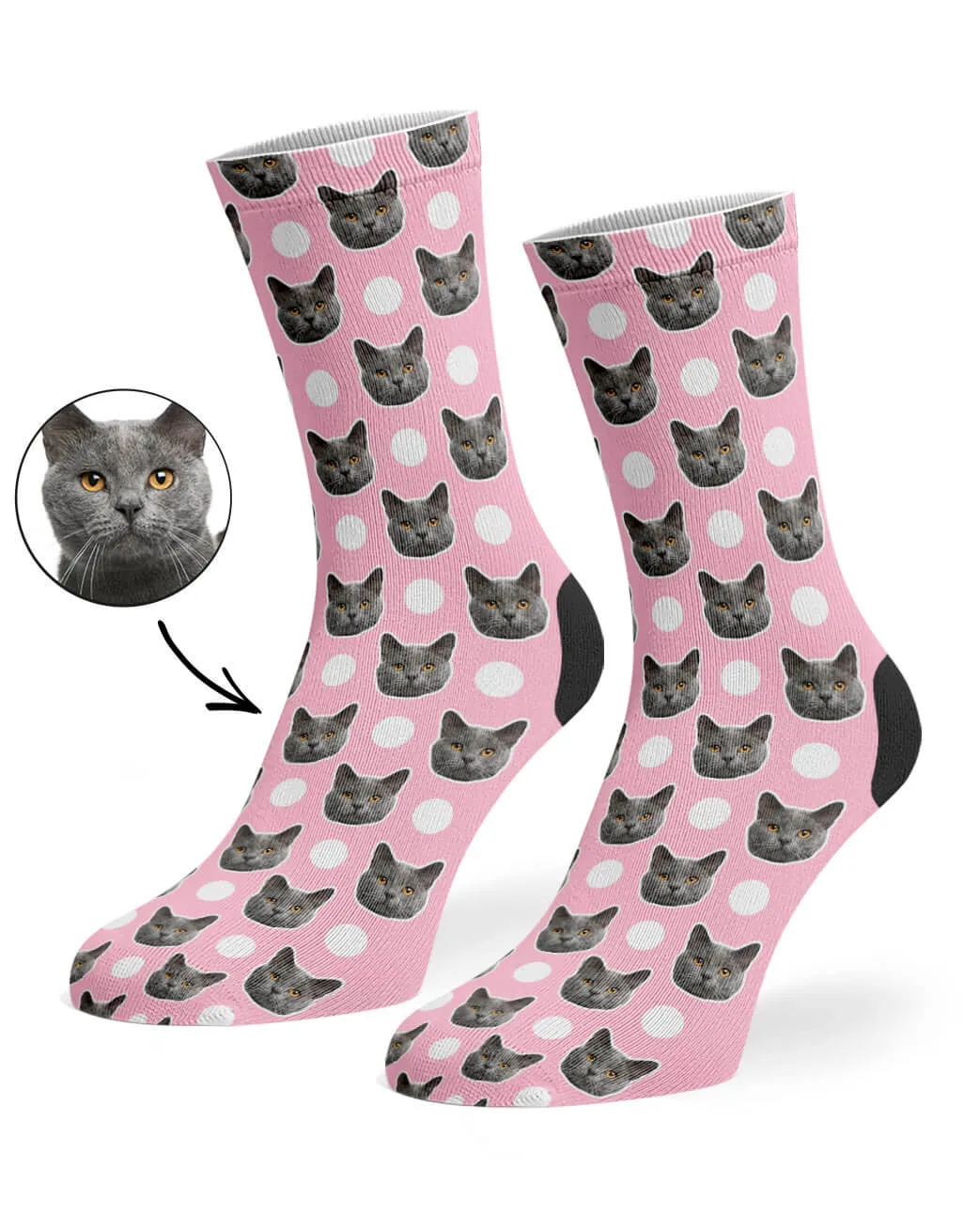 Polka Cat Socks sold by Super Socks product image thumbnail 3