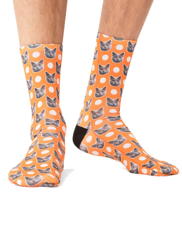 Polka Cat Socks sold by Super Socks