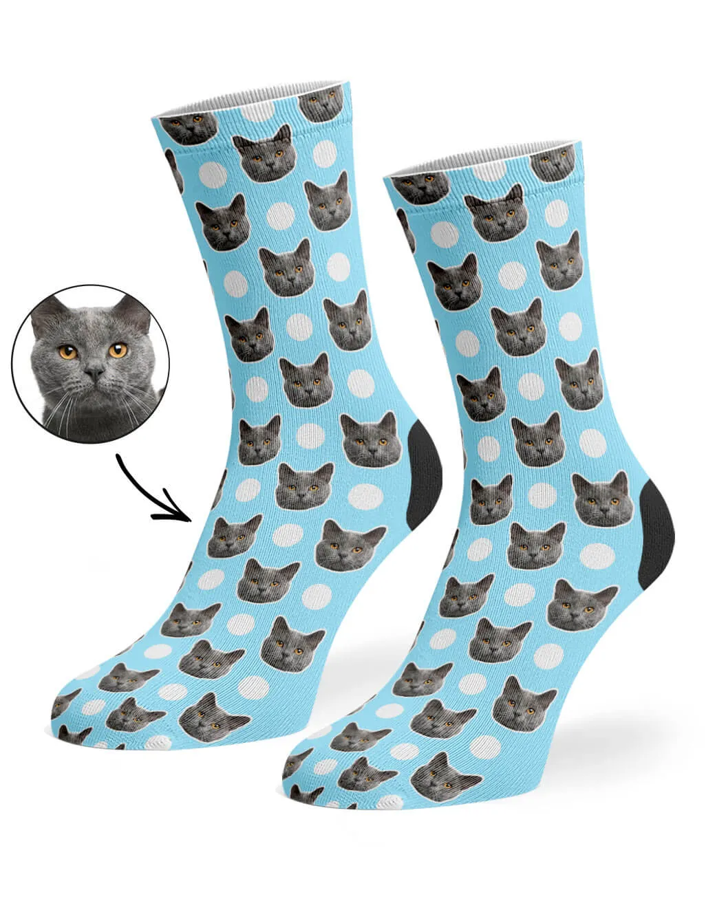 Polka Cat Socks sold by Super Socks product image thumbnail 2